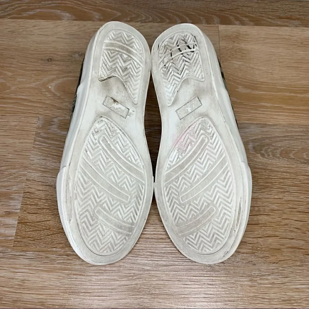 Gymboree Kids Unisex Size 4 Camo Smile Slip On Sneakers